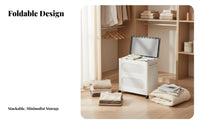 Stackable Fabric Storage Bin particleproof Closet Organizer Sturdy Frame for Bedroom