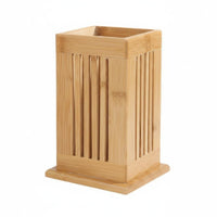 Wooden Chopstick Holder Space Saving Chopstick Storage Box Wood Grain Bamboo Cutlery Box for Restaurant