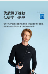 潜水服分体男1.5mm女情侣加厚防寒保暖深潜浮潜冲浪游泳速干湿衣