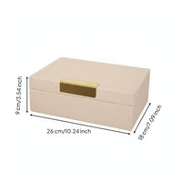 Faux Leather Jewelry Box Multi-Purpose Decorative Lidded Box for Dressing Table