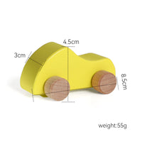 Smooth Wooden Toy Car with Wheels Compact Wooden Toy Car Lightweight Toys Easy-to-Grasp for Fine Motor Practice