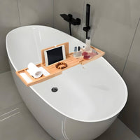 Bamboo Bathtub Tray Multi-Functional Bath Tray with Tablet Holder