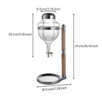 Japanese Design Sake Dispenser Hot and Cold Use Crystal Beverage Chiller Pot Push-Button Spirit Server for Parties