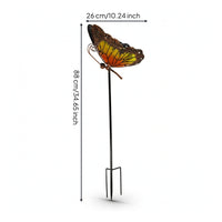 Butterfly Garden Stake with Solar Light Metal Butterfly Garden Stake Cutout