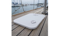 Integrated Latches Marine Hatch Cover ABS Plastic Locking Hatch Cover Textured Surface Boat Accessory Rounded Corners for Storage Opening