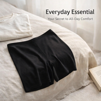 Womens Shorts with Ice Silk Breathable Modal Material for Under Dress Coverage, Anti Chafing Ladies Gym Wear with Seamless Design