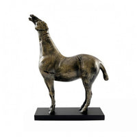 Standing Horse Figurine Sturdy Horse Statue on a Base