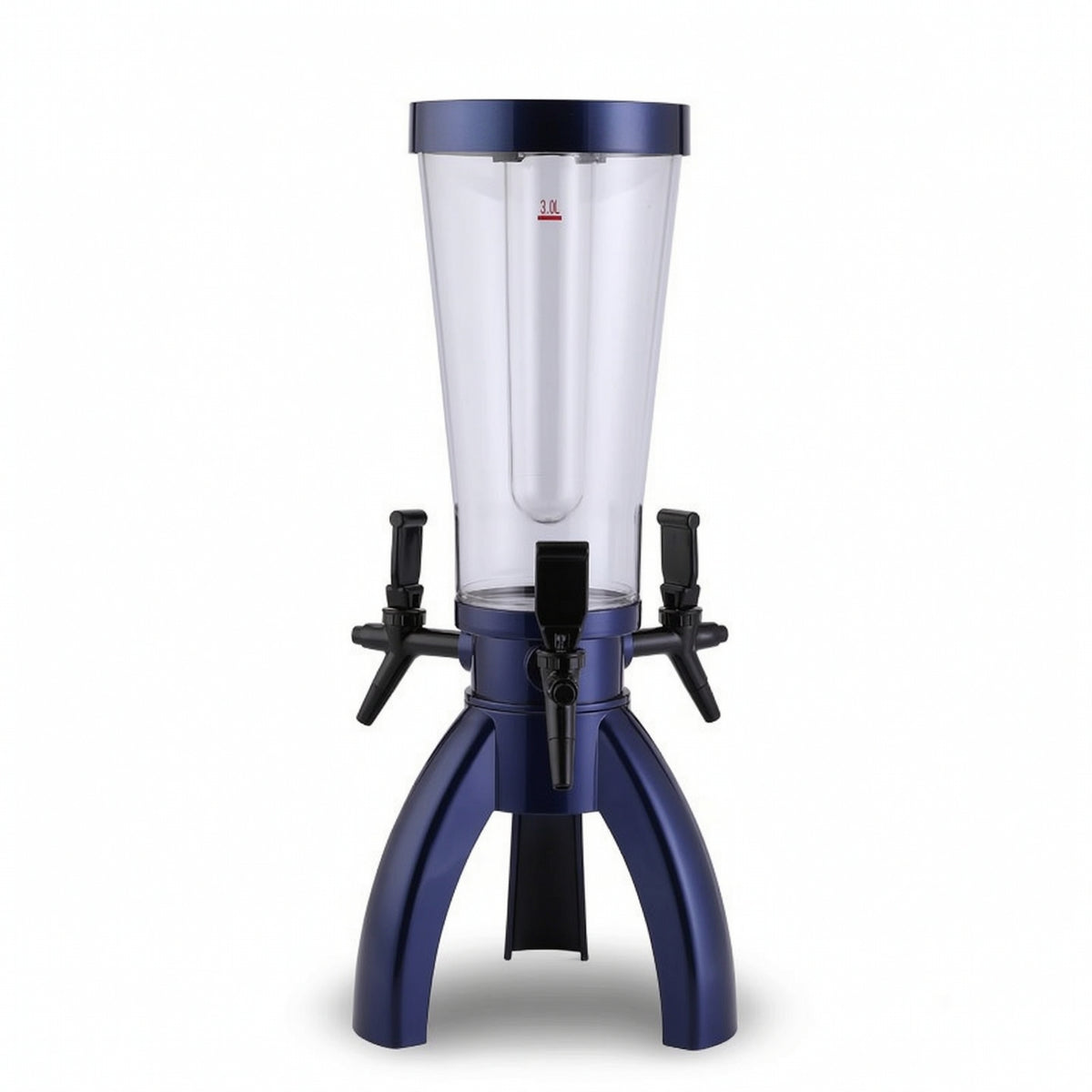 3L Drink Dispenser with Ice Tube Countertop Beverage Dispenser with Ice Column Clear Beer Dispenser Detachable for Parties