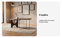Pebble-Shaped Sofa and Table Modern Design Lounge Set Space-Saving Artistic for Business Owners, two-person households