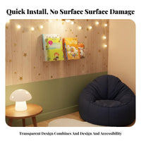 wall-mount surface-mounted Picture Book Rack toolno-drill installation wall-mount surface Shelf Easy to Install