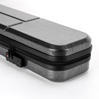 Jiangshan Pool Cue Case 1/2 Split 4-Slot Hard Shell with Aluminum Frame and Combination Lock