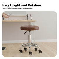 Adjustable Backrest Drafting Stool 360-Degree Swivel for Study Room, Home Users