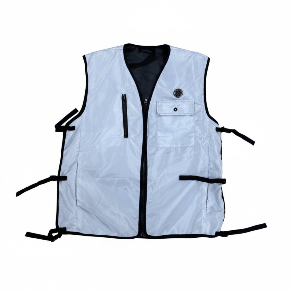 Adjustable Cooling Vest with Pockets Long-Lasting Zippered Cooling Vest Sleeveless Outerwear Lightweight for Outdoor Workers, Laborers, Construction Sites, Summer Wear