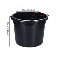 Flat Back Feed Bucket Large Opening Animal Drinking Bucket Hanging Agricultural Setup Supply for Stable, Barn