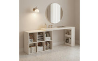 Extendable Computer Desk with Shelves Multifunctional L-Shaped Corner Desk Space-Saving Study Table for Students, Bedroom, Small Areas