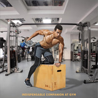 Wooden Plyometric Jump Box for Explosive Power Training and Fitness