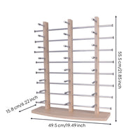 Countertop Eyeglass Display Rack Desktop Eyewear Display with Wooden Base Open-Design Sunglass Holder Stand Easy Access for Retailers, Collectors, Optical Shops