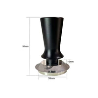 Espresso Tamper with Ridged Base Stainless Steel Espresso Tamper Matte Black Consistent Pressure for Home Baristas