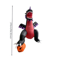 Giant Inflatable Dragon with Pumpkin Large Inflatable Dragon Outdoor Yard Decoration Spooky for Lawn