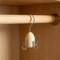 Wooden Wardrobe Hook Compact Four-Hook Hanger Space Saving for Closet