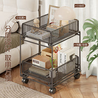Bookshelf Organizer Under Desk Storage Rack with Drawer, Narrow Gap Book Shelf for Textbooks
