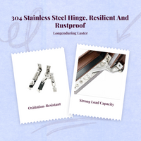 Hidden casement opening hinge, stainless steel discreet door hardware, 180-degree rotating hinge accessory