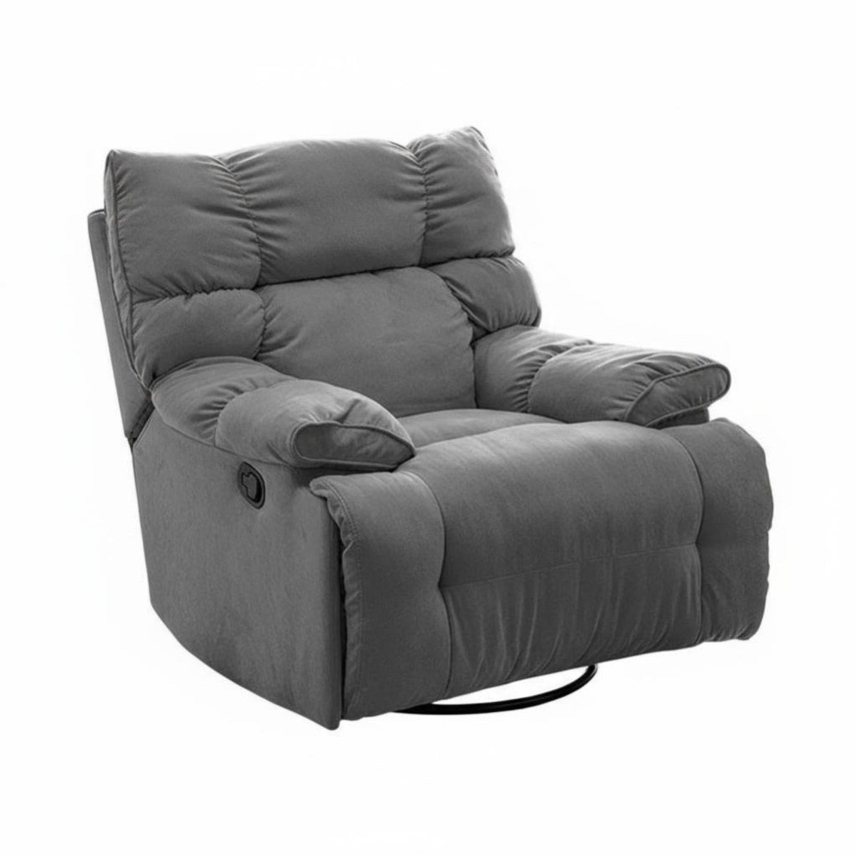 Electric Rocking Recliner Multi-Functional Massaging Rotating Reclining Chair Lie-Flat Design Overstuffed Cushions for Seniors
