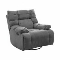 Electric Rocking Recliner Multi-Functional Massaging Rotating Reclining Chair Lie-Flat Design Overstuffed Cushions for Seniors