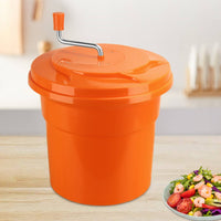Hand Crank Salad with Lid Crank Handle Salad Non-Slip Base