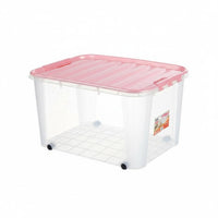 Plastic Storage Box with Lid Portable Transparent Storage Bin Odorless