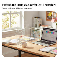 Clear Book Bin Transparent Design Clear File Divider Multipurpose for Classroom