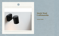 Modern Black Wood Wall Sconce, 350° Rotatable Spotlight