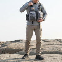 Reflective Strips Fishing Life Vest Adjustable Straps Fishing Buoyancy Vest Multiple Pockets Water Sport Gear