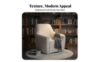 Upholstered Rotate Chair 360-Degree Rotation Upholstered Rotate Armchair Modern Design High-Density Foam for Living Room