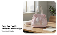 Cartoon animal mascot Wristlet Lightweight Small Handbag adaptable for Teenagers