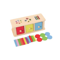 Educational Shape Sorter with Drawers Easy to Grasp Drawer Box with Shape Blocks Safe Child-Led Learning Drawer Toy Sensory for Preschoolers, Toddlers, Kids, Classroom, Playroom