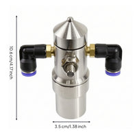 Humidification Nozzle with Elbow Fittings Stainless Steel Misting Nozzle with Brass Body Industrial for Factory, Workshop