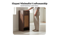 Space-Saving Design Narrow Shoe Cabinet Slim Profile Narrow Shoe Storage Rounded Corners Vintage Aesthetic Hallway Cabinet Umbrella Holder for Apartment Dwellers, Homeowners, Online Shoppers, Entryway, Living Room, Bedroom, Closet