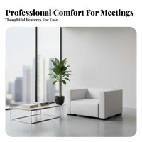 alabaster Single-Seat Couch configurable Combination Reception Sofa Modern design Sturdy Metal Legs for Adults