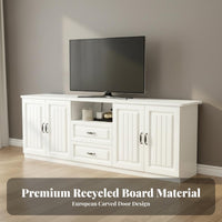 Contemporary Television Cabinet Simple Design Floor TV Unit Sturdy Construction Sleek Wooden Media Console for Small Apartment Owners, Bedroom