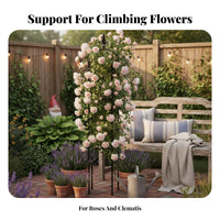 Clematis Support Pillar Weather-Resistant Rose Climbing Cage Rust-Resistant Rose Support Obelisk for Outdoor, Patio, Balcony