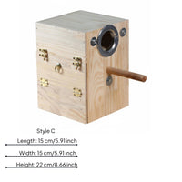 Parrot Breeding Box Sturdy Construction Bird Nesting House Secure Mounting