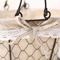 Storage Basket with Double Handles for Shopping and Home Organization, Stainless Steel Fruit and Vegetable
