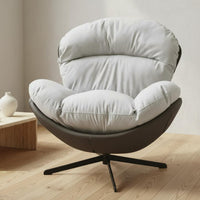 Swivel Egg Chair Soft Cushion Retro Swivel Armchair Ergonomic Design for Study