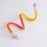 Climbing Toy Rope Bird Swing, Flexible Climbing Perch for Parrot Enrichment, Cage Hanging Colorful Bird Accessories with Screw Ends