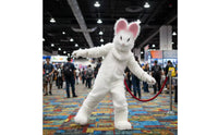 Hare Fursuit Furry Surface Bunny Costume with Paws Soft Bunny Costume Set for Cosplayers, Entertainers, Conventions, Photoshoots