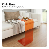 C-Shaped Side Table Space-Saving Home Furnishing multipurpose Use for Small Spaces