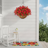 Artificial Hanging Flower Basket No Maintenance House Decoration for Balcony