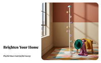 Colorful Design toadstool-inspired Coat Tree Freestanding toadstool-inspired Hall Tree Multifastener Garment Rack Stable Base for Children, young children, Living Room, Bedroom, Playroom, Entrymethod