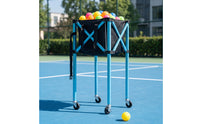 Ball Storage Cart Foldable Rolling Sports Ball Cart Foldable Athletic Gear Organizer with Removable Basket for Coaches, Teachers, Gym, School